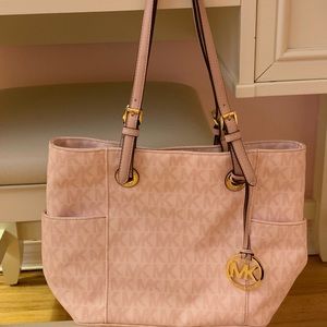 Michael Kors Light Pink Small Monogram Tote